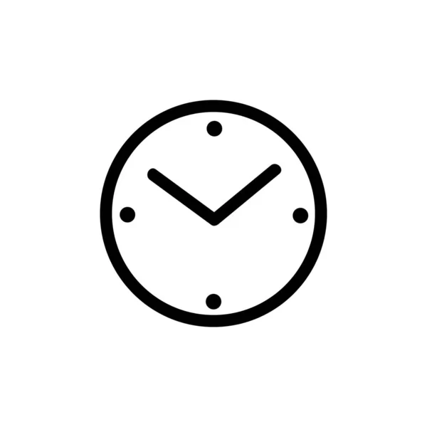Horloge op de muur pictogram vector. Geïsoleerde contoursymbool illustratie — Stockvector