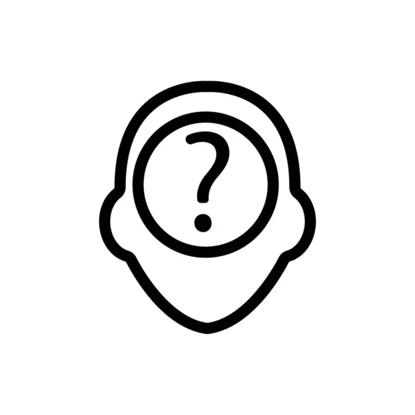 Consciousness icon vector. Isolated contour symbol illustration — 스톡 벡터