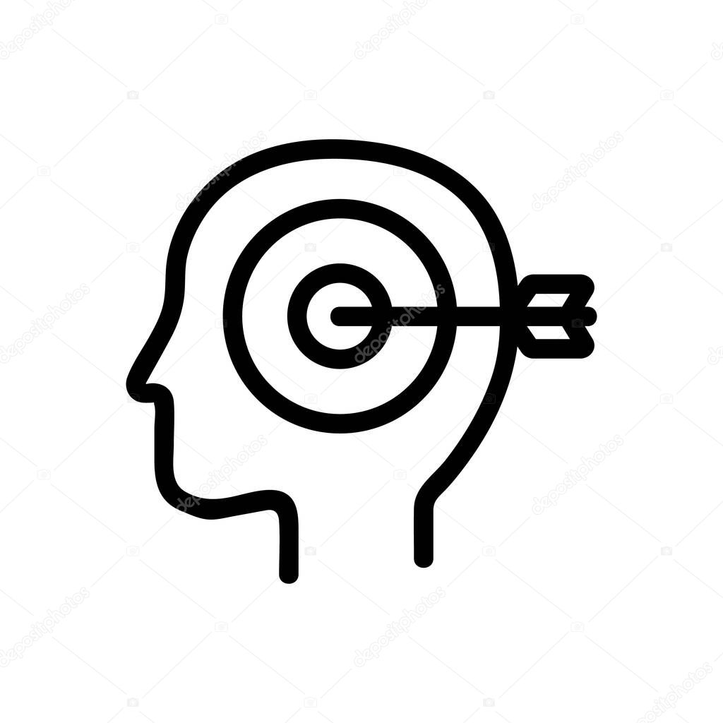 consciousness icon vector. Isolated contour symbol illustration