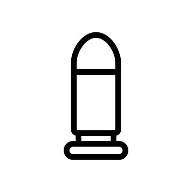 Kurşun ikonu vektörü. İzole edilmiş kontür sembolü gösterimi