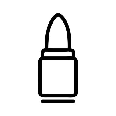 Kurşun ikonu vektörü. İzole edilmiş kontür sembolü gösterimi