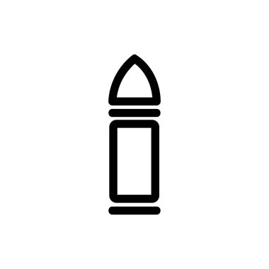 Kurşun ikonu vektörü. İzole edilmiş kontür sembolü gösterimi