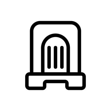 Hava temizleyici ikon vektörü. İzole edilmiş kontür sembolü gösterimi