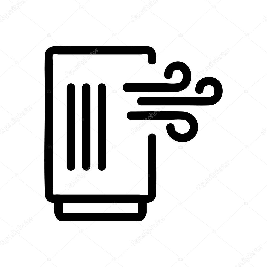 air purifier icon vector. Isolated contour symbol illustration