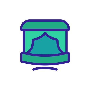 Sahne ikonu vektörü. İzole edilmiş kontür sembolü gösterimi