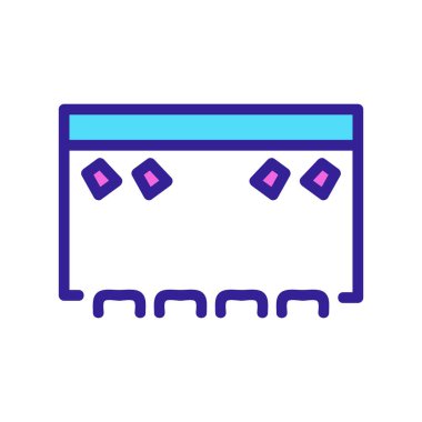 Sahne ikonu vektörü. İzole edilmiş kontür sembolü gösterimi