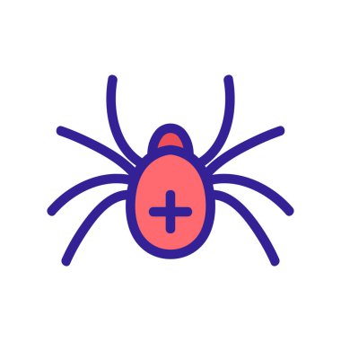 Örümcek ikonu vektörü. İzole edilmiş kontür sembolü gösterimi