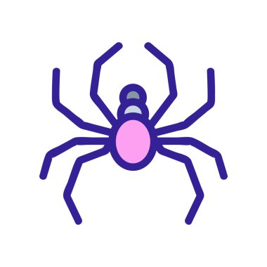 Örümcek ikonu vektörü. İzole edilmiş kontür sembolü gösterimi