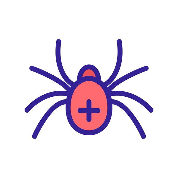 Wektor ikony pająka. Ilustracja izolowanego symbolu konturu — Wektor stockowy