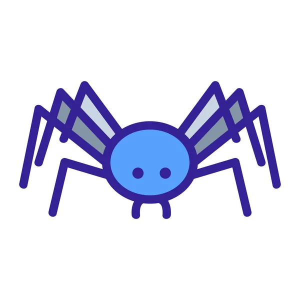 Örümcek ikonu vektörü. İzole edilmiş kontür sembolü gösterimi — Stok Vektör