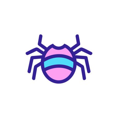 Örümcek ikonu vektörü. İzole edilmiş kontür sembolü gösterimi