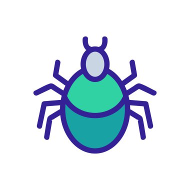 Örümcek ikonu vektörü. İzole edilmiş kontür sembolü gösterimi