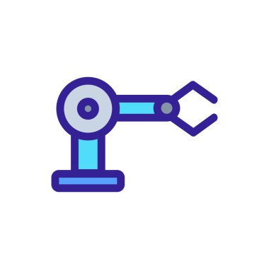 Robot ikon vektörü. İzole edilmiş kontür sembolü gösterimi