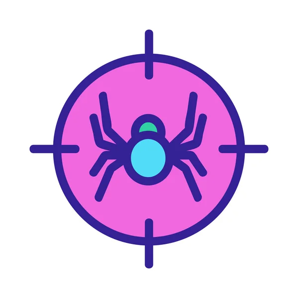 Spindelikon vektor. Isolerad kontur symbol illustration — Stock vektor