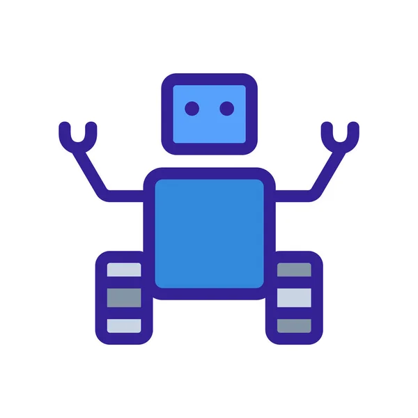 Robot ikon vektor. Elszigetelt körvonalszimbólum illusztráció — Stock Vector