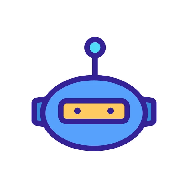 Vetor de ícone de robô. Isolado contorno símbolo ilustração — Vetor de Stock