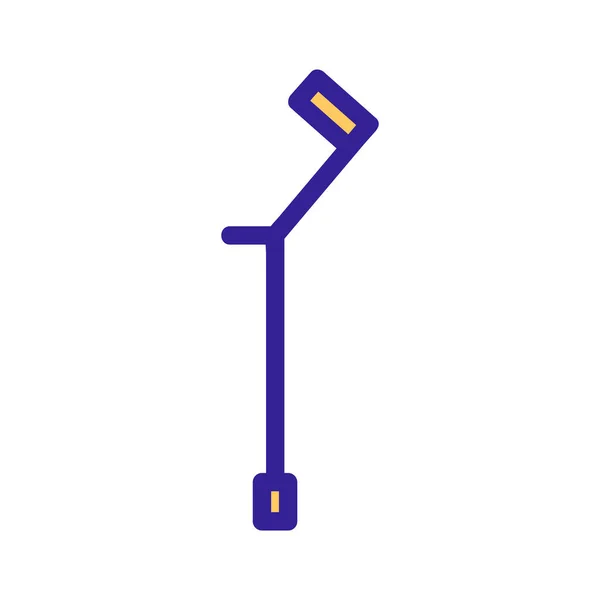 Vetor ícone de muleta. Isolado contorno símbolo ilustração —  Vetores de Stock