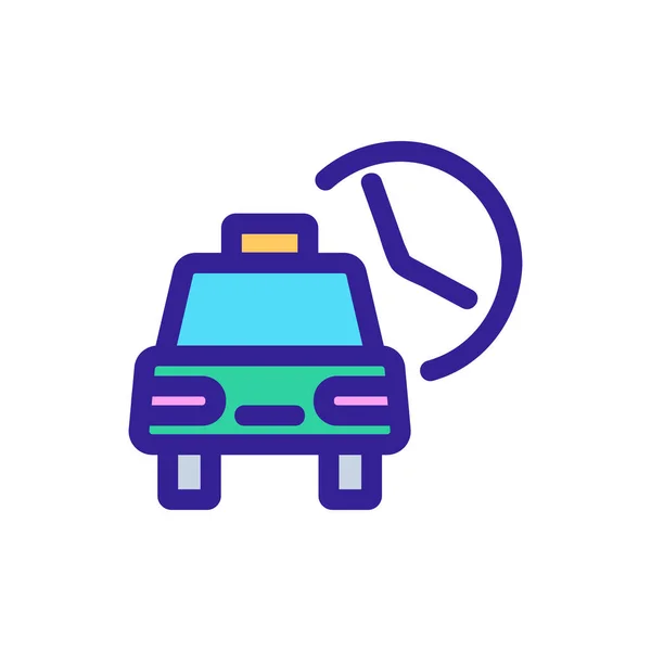 Ser un vector icono de taxi. Ilustración del símbolo de contorno aislado — Vector de stock