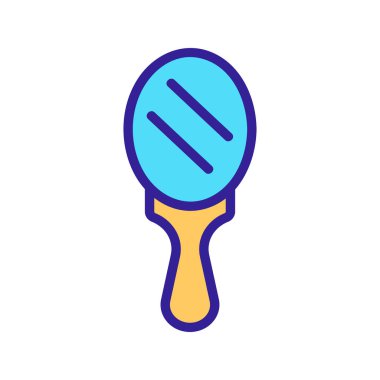 Ayna simgesi vektörü. İzole edilmiş kontür sembolü gösterimi