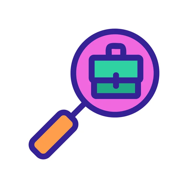 Magnifying glass is a vector icon. Isolated contour symbol illustration — Stock Vector