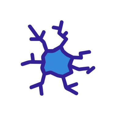 Çatlak ikon vektörü. İzole edilmiş kontür sembolü gösterimi