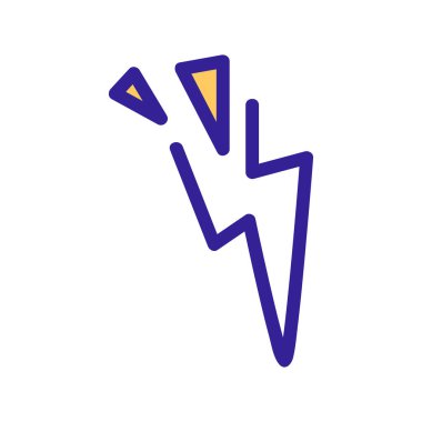 Çatlak ikon vektörü. İzole edilmiş kontür sembolü gösterimi