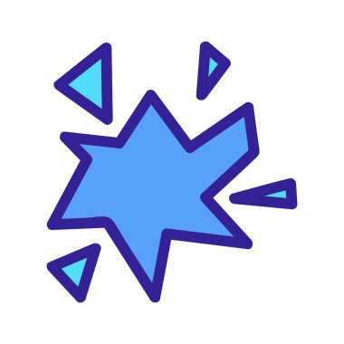 Çatlak ikon vektörü. İzole edilmiş kontür sembolü gösterimi