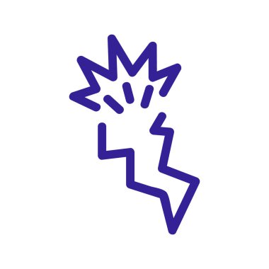 Çatlak ikon vektörü. İzole edilmiş kontür sembolü gösterimi