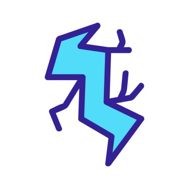 Çatlak ikon vektörü. İzole edilmiş kontür sembolü gösterimi