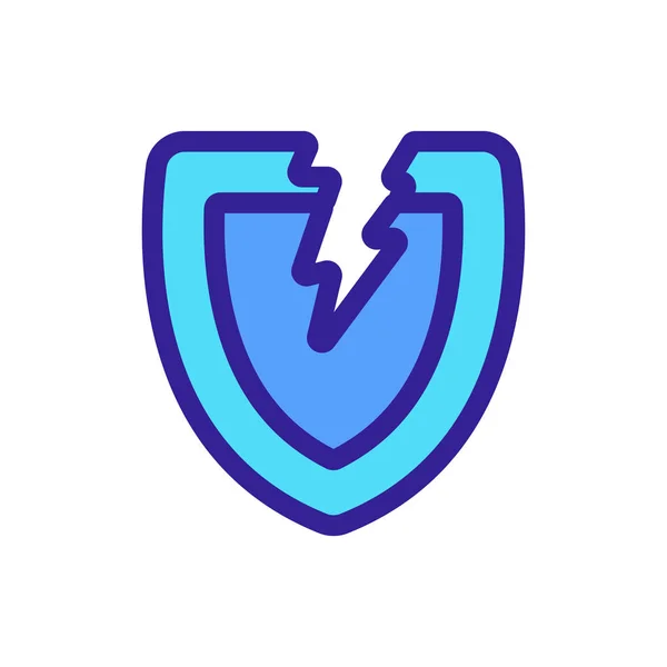 Crack vector icono. Ilustración del símbolo de contorno aislado — Vector de stock