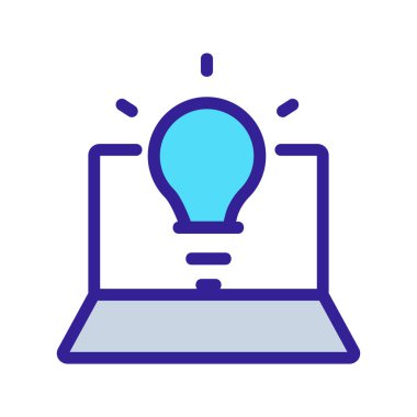 Ampul ikonu vektörünü izle. İzole edilmiş kontür sembolü gösterimi