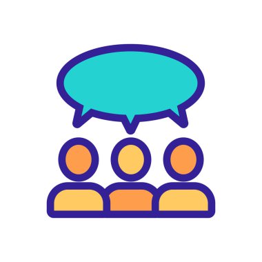 Konuşma personeli simge vektörü. İzole edilmiş kontür sembolü gösterimi