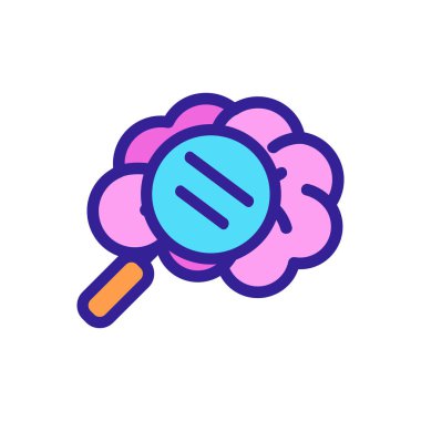 Bilinç simgesi vektörü. İzole edilmiş kontür sembolü gösterimi