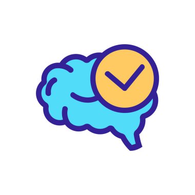 Bilinç simgesi vektörü. İzole edilmiş kontür sembolü gösterimi