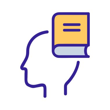 Bilinç simgesi vektörü. İzole edilmiş kontür sembolü gösterimi