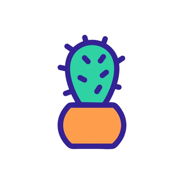 Vecteur d'icônes cactus. Illustration de symbole de contour isolé — Image vectorielle