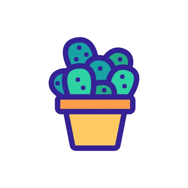 Cactus vector icono. Ilustración del símbolo de contorno aislado — Vector de stock