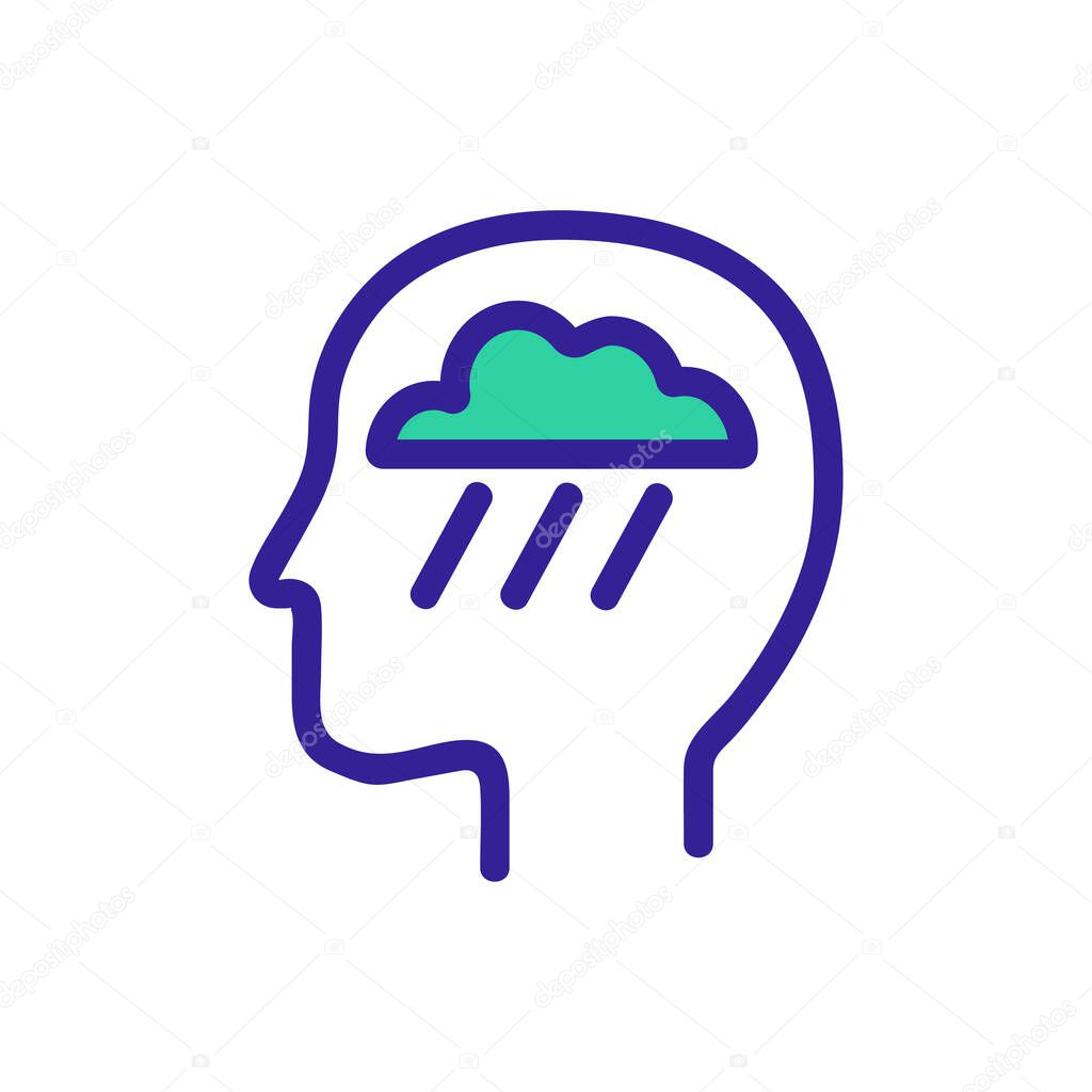 consciousness icon vector. Isolated contour symbol illustration