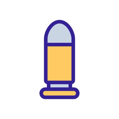 Kurşun ikonu vektörü. İzole edilmiş kontür sembolü gösterimi