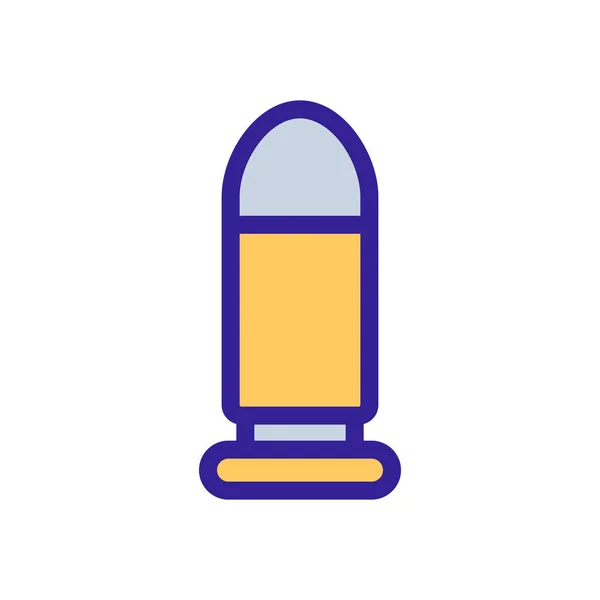 Vector ícone de bala. Isolado contorno símbolo ilustração —  Vetores de Stock