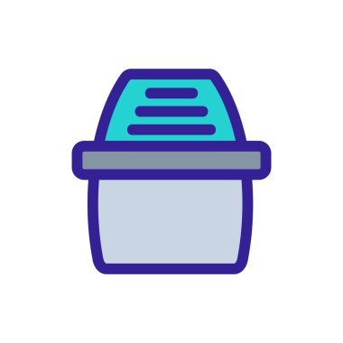 Hava temizleyici ikon vektörü. İzole edilmiş kontür sembolü gösterimi