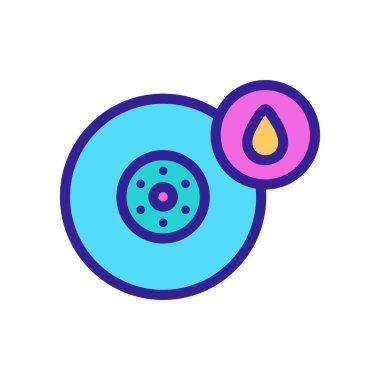 Lastik ikonu vektörü. İzole edilmiş kontür sembolü gösterimi