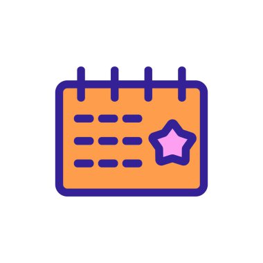 Takvim önemli bir vektör simgesidir. İzole edilmiş kontür sembolü gösterimi