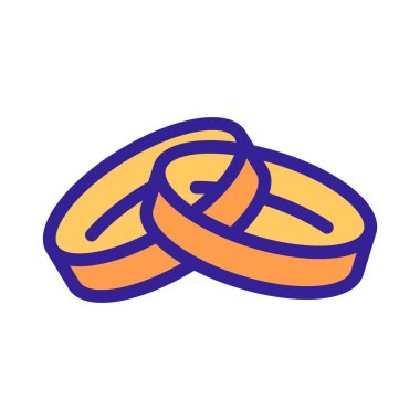 Halka düğün ikonu vektörü. İzole edilmiş kontür sembolü gösterimi