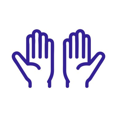 Dua simgesi vektörü. İzole edilmiş kontür sembolü gösterimi