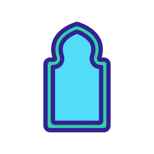 Pembagi ikon Ramadan. Ilustrasi simbol kontur terisolasi - Stok Vektor
