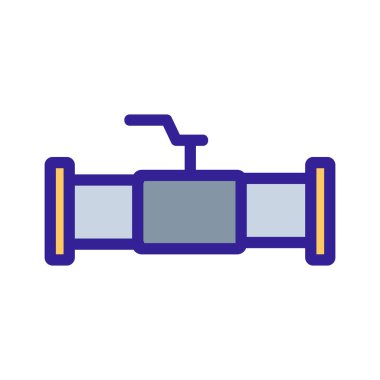 Tesisat boru ikonu vektörü. İzole edilmiş kontür sembolü gösterimi