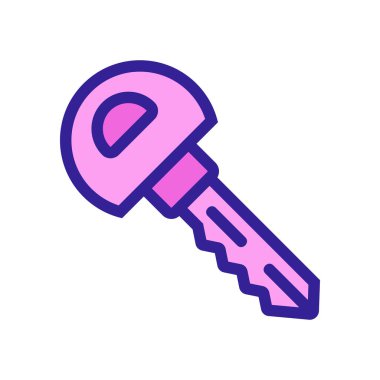 anahtar simge vektörü. İzole edilmiş kontür sembolü gösterimi