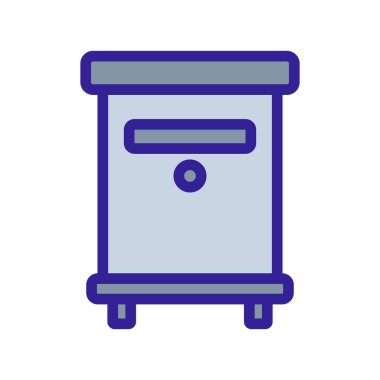 Bal kovanı arı ikonu vektörü. İzole edilmiş kontür sembolü gösterimi