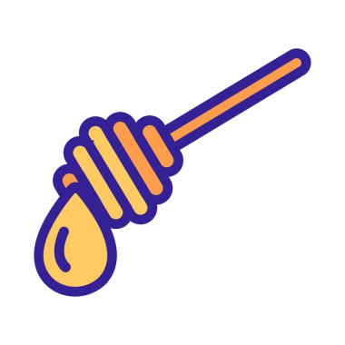 Bal damlası ikon vektörünü boşaltır. İzole edilmiş kontür sembolü gösterimi